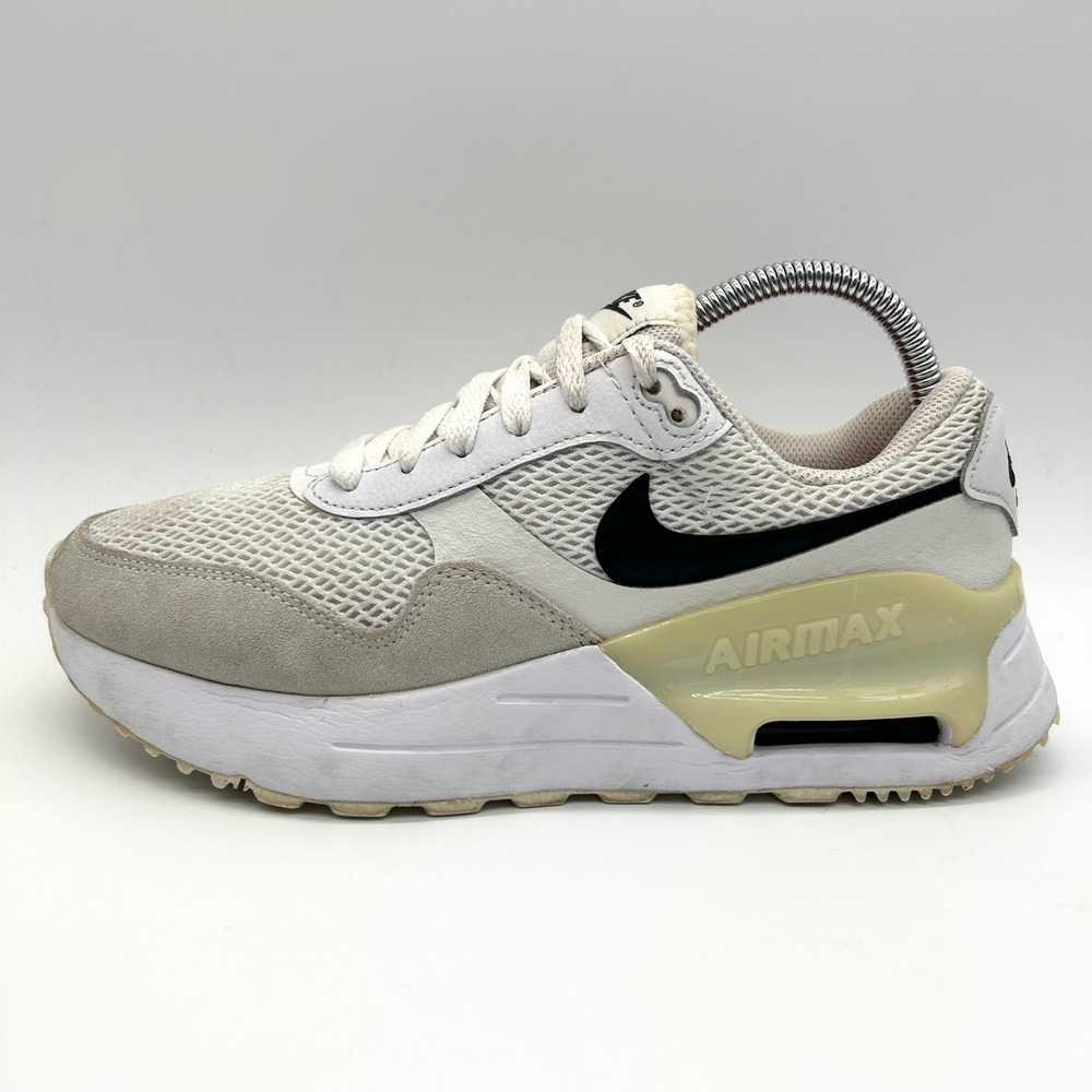 Nike Air Max SYSTM Shoes Womens 8 White Photon Dust Mesh Suede Athletic Sneakers